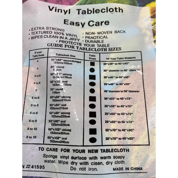 Lintex Classic Vinyl Flannel Backed Vintage Fruit Tablecloth NOS - Picture 4 of 4